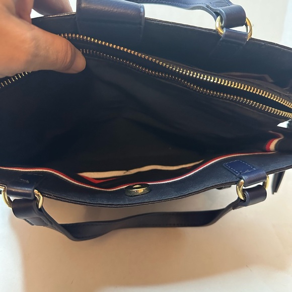 Navy Blue Three Compartment Purse - Picture 7 of 10